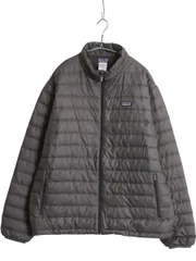 【お得なクーポン配布中!】 パタゴニア ダウン セーター メンズ L / 13年製 ナイロン ジャケット フルジップ 800フィル アウトドア パッカブル ブルゾン ハイネック 灰