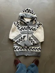 イーグル カウチン ニット フード ジップアップ