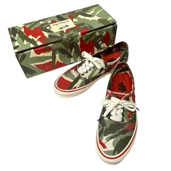 Nigel Cabourn × VANS VAULT 21AW OG AUTHENTIC LX ARMY GREEN CAMO 迷彩柄刺繍オーセンティック スニーカー シューズ