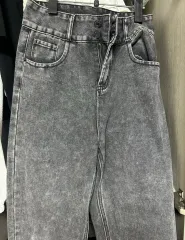 ブラックデニム グレー デニム パンツ ズボン M