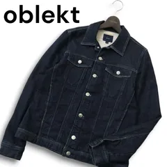 oblekt オブレクト 通年 ストレッチ★ インディゴ スウェット デニム ジャケット Gジャン Sz.M メンズのサムネイル