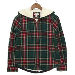 L.L.Bean エルエルビーン 秋冬 裏ボア★ ジップ チェック ジャケット ブルゾン Sz.XS レディース アウトドア