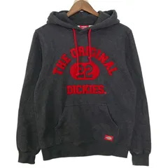 Dickies ディッキーズ 秋冬 ロゴ プリント★ スウェット 裏起毛 プルオーバー パーカー Sz.S メンズ 灰 グレー