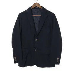 MEN'S MELROSE メンズメルローズ 秋冬 総裏 ウール混★ テーラード ジャケット ブレザー Sz.3 メンズ 紺のサムネイル