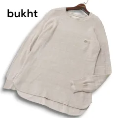 bukht ブフト 通年★ ワッフル サーマル コットン ニット セーター Sz.M メンズ 日本製のサムネイル