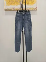 ウエストゴム調整 ストレート デニム (新品)