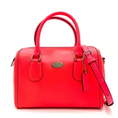 COACH　コーチ　ハンドバッグ　ミニボストンバッグ　２WAY　ショルダーバッグ　F34697　ネオンピンク　レディース