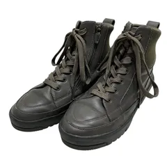 【美品】フィットフィット (23) スニーカー ハイカット 運動靴 サイドジップ 本革 レザー 定番デザイン