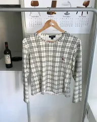 BURBERRY バーバリー ロゴ ノヴァチェック 長袖Tシャツ