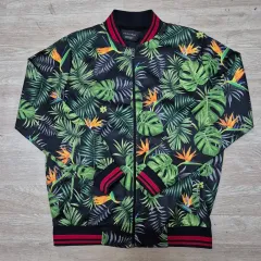 ザラ マン ハワイアン トロピカル ジャージ トラックジャージ ジップアップ ジャケット