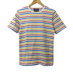 ビームス BEAMS Tシャツ プルオーバー クルーネック ボーダー 半袖 S 白 赤 ホワイト レッド