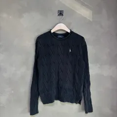 ポロラルフローレン ケーブル編み ニット ネイビー