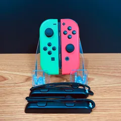 42 ジョイコン 純正 ネオングリーン 左(L)＆ネオンレッド 右(R)セット 動作確認済 ニンテンドー コントローラー