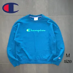 Champion チャンピオン　ロゴプリント　 スウェット トレーナー　ブルーM