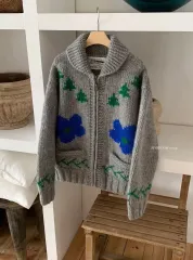 リーバールーム ハンドメイドカーディガン グレー