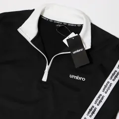 ★アンブロ UMBRO 新品 メンズ 裏起毛 スウェット 長袖 ハーフジップ トレーナー シャツ 黒 Mサイズ [UM1093-08-M] 一 三 壱★QWER★