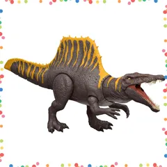 【特価商品】恐竜 子供向けフィギュア おもちゃ 動く スーパーバトルアタック！ほえるスピノサウルス 大きい WORLD) 全長:約55cm 4歳から ジュラシックワールド(JURASSIC グリーン マテル JGB56