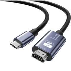 ★HDMI Type-C to HDMI ケーブル 1.8m【4K@60Hz HDR対応 音声同期】USB CタイプC HDMI変換ケーブル