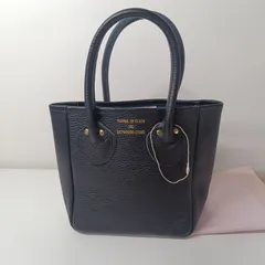 未使用 YOUNG & OLSEN/ヤングアンドオルセン EMBOSSED LEATHER TOTE XS レザーハンドバッグ ミニバッグ ブラック