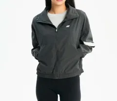 ニューバランス 애슬래틱 ウーブン ジャケット セミ クロップド ウィンドブレーカー