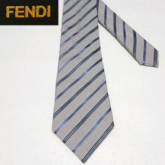 新品タグ付き　フェンディ　ネクタイ　ロゴ柄　レジメンタル　ストライプ　イタリア製 メルカリ
