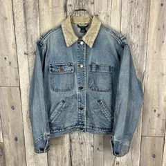 LAUREN RALPH LAUREN PETITE ローレン ラルフローレン 襟 コーデュロイ Gジャン デニムジャケット レディース M サイズ