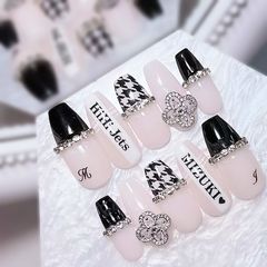 ネイルチップ ┋MignonNail ┋ フルオーダー ┋ 千鳥柄 ┋ オタク