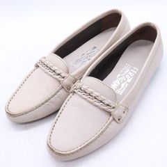 Salvatore Ferragamo レザーローファー ホワイト - メルカリ