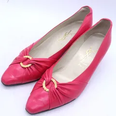 イヴ・サンローラン パンプス シューズ ブランド 靴 レディース 35サイズ ピンク YVES SAINT LAURENT 【中古】