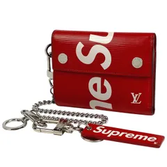 ルイ・ヴィトン Louis Vuitton CH.CP ウォレット シュプリーム Supreme チェーン 三つ折り財布 エピ レッド M67755 メンズ 【中古】のサムネイル