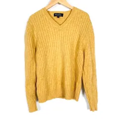 ブルックスブラザーズ BROOKS BROTHERS 長袖ニット セーター ウール100% Vネック マスタードM