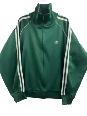 80s アディダス デサント 白 緑 トラックジャージ1415