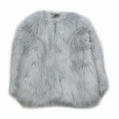 ジルスチュアート JILL STUART フェイクファーコート ノーカラー ジャケット ブルゾン アウター S ライトブルー 092-6252003/3YBA9 レディースのサムネイル