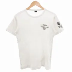 アヴィレックス AVIREX サーマルTシャツ カットソー 半袖 クルーネック プリント 刺繍 M 白 ホワイト /GV