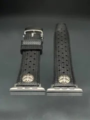 ブラック アップルウォッチ　ラバーベルト　Dバックル付