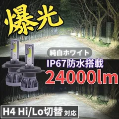 LED H4 バルブ ランプ ヘッドライト Hi Lo ハイ ロー 切替 爆光 明るい ホワイト 白色光 高輝度 ヘッドランプ 12V ムーヴ L150S L152S L160S LA100S LA110S LA150S LA160S 光軸調整可能 車検対応のサムネイル