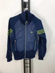 アディダス ジャージ ウィンドブレーカー ミックス クロップド トラックジャージ ネイビー 90