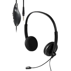 エレコム ヘッドセット 4極 3.5mm ノイズキャンセリング 単一指向性 軽い 有線 マイク付き ヘッドホン 長時間 ウェブ会議 テレワーク ブラック HS-HP06STBK 0