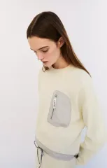 ZARA x And Wander ウール ブレンド ニット スウェット シャツ