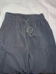 ) <ably><브랜드><ヴィンテージ> チャコールカーゴジョガーパンツツーウェイジョガー