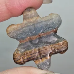 ブルーオニキス✨雪の結晶❄✨カービング✨