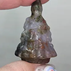 モスアゲート✨クリスマスツリー🎄カービング✨