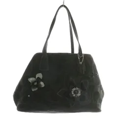 コーチ　ブラックレザーフラワーモチーフハンドバッグ 2025年最新】コーチ 花 バッグの人気アイテム - メルカリ