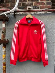 アディダス 赤 3本線 トラック ジャケット