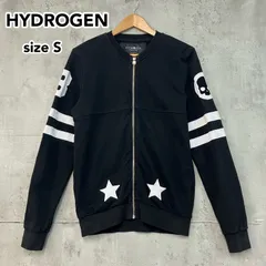 HYDROGEN ハイドロゲン スカル ボンバー スウェットジャケット 8 スター 黒 白 S/ラグジュアリースポーツウェア ジップアップ ジャージ ★ ◇■