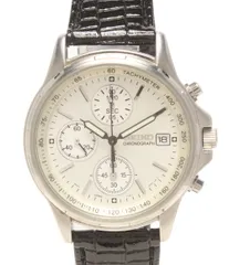 セイコー 腕時計 クロノグラフ 7T92-0BA0 クオーツ ホワイト メンズ SEIKO