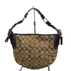 COACH(コーチ) ショルダーバッグ シグネチャーホーボー 6267 カーキ×ダークブラウン レザー