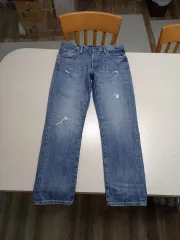 UNIQLO ダメージウォッシュ ストレートジーン 32-275