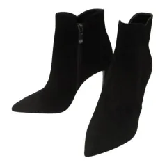 ダイアナ DIANA ショート ブーツ 21.5cm ブラック 黒 スエードレザー 靴 シューズ