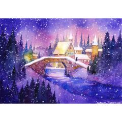 原画）冬色の森【SMサイズ／水彩画／#2850】 - メルカリ